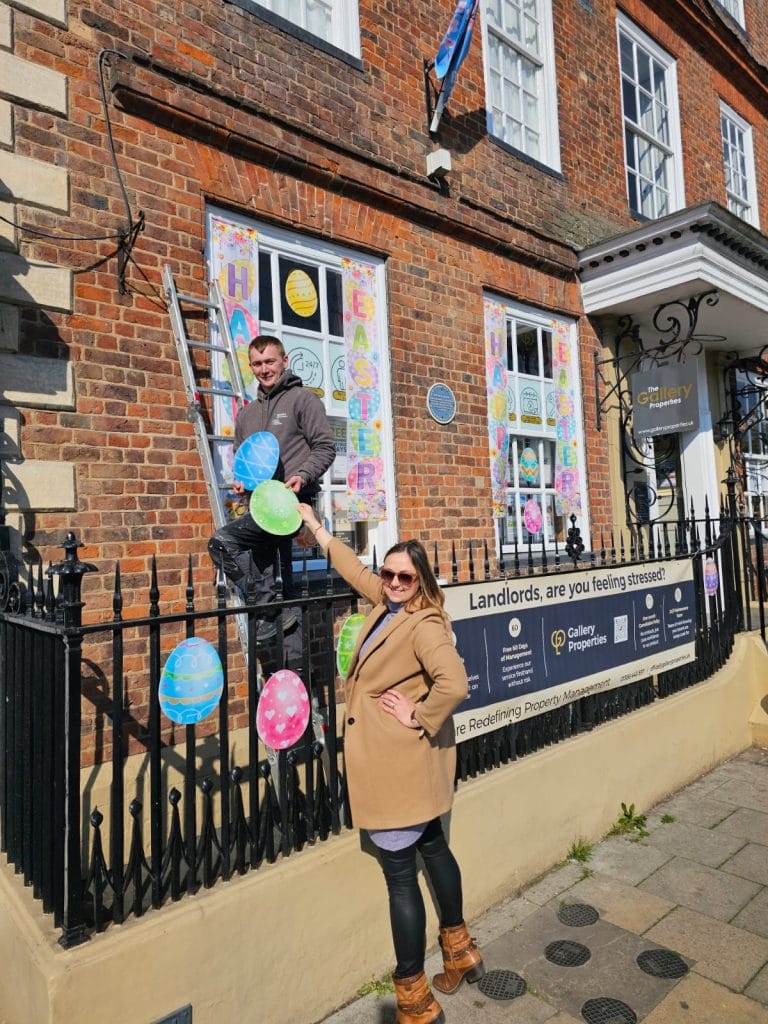🌸✨ Bringing Easter cheer to Dresden House! 🏡🐣 Our team has been busy decorating this historic gem in Evesham, adding a splash of color and festive vibes. 🎨🎉 As we celebrate the season of easter energy, we're also here to help landlords and tenants with stress-free property management! #GalleryProperties #EasterDecor #PropertyLettings