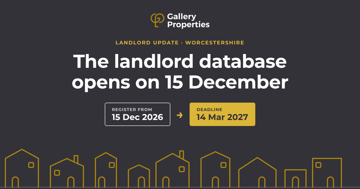 The landlord database opens on 15 December 2026. Register from 15 December 2026, deadline 14 March 2027.